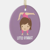 かわいく小さい体育専門家の女の子の体操部屋の装飾 セラミックオーナメント (右)