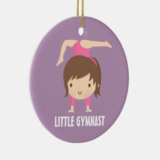 かわいく小さい体育専門家の女の子の体操部屋の装飾 セラミックオーナメント (右)