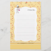 かわいく小さい台所文房具シート 便箋 (正面)