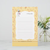 かわいく小さい台所文房具シート 便箋 (スタンド正面)