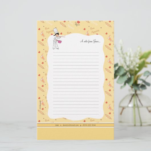 かわいく小さい台所文房具シート 便箋 (スタンド正面)