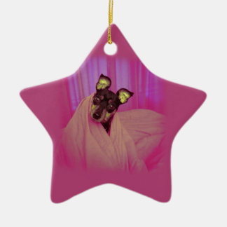 かわいく小さい子犬 セラミックオーナメント