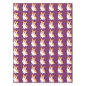 かわいく小さい微笑のコーギーの子犬 テーブルクロス (正面)