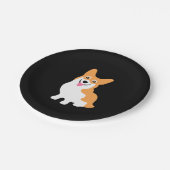 かわいく小さい微笑のコーギーの子犬 ペーパープレート (アングル)