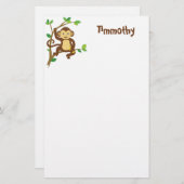 かわいく小さい猿 便箋 (正面/裏面)