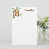 かわいく小さい猿 便箋 (スタンド正面)