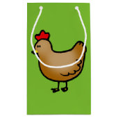 かわいく小さい農場の鶏の雌鶏 スモールペーパーバッグ (裏面)