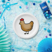 かわいく小さい農場の鶏の雌鶏 ペーパープレート (パーティー)