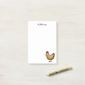 かわいく小さい農場の鶏の雌鶏 ポストイット (デスク上)
