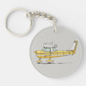 かわいく小さい飛行機 キーホルダー (正面)