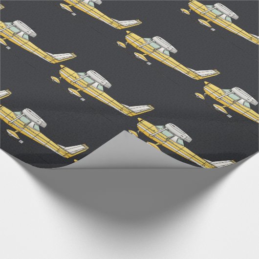 かわいく小さい飛行機 ラッピングペーパー (角)