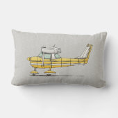 かわいく小さい飛行機 ランバークッション (裏面)