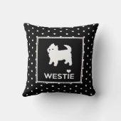 かわいく小さいWestie -ウエスト・ハイランド・ホワイト・テリア クッション (裏面)