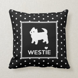 かわいく小さいWestie -ウエスト・ハイランド・ホワイト・テリア クッション