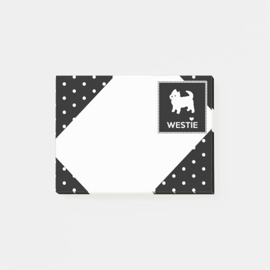 かわいく小さいWestie -西の高地テリア ポストイット (正面)