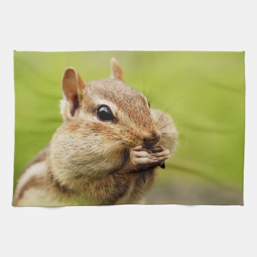 かわいく小さく生意気なシマリス キッチンタオル (横)