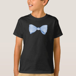 かわいく小さく青いちょうネクタイ Tシャツ