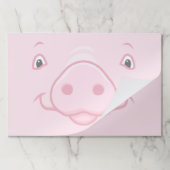 かわいく幸せなピンクのブタの顔 ペーパーパッド (折り畳み)