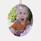 かわいく幸せなベビー-あなた専有物を作成して下さい セラミックオーナメント (右)