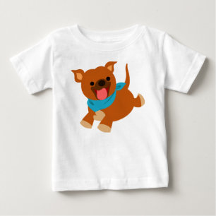 かわいく幸せな漫画のStaffieのベビーのTシャツ ベビーTシャツ
