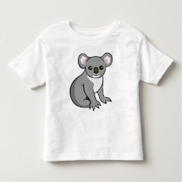 かわいく幸せな灰色のコアラのスケッチの幼児のユニセックスなワイシャツ トドラーTシャツ