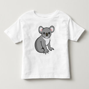 かわいく幸せな灰色のコアラのスケッチの幼児のユニセックスなワイシャ トドラーTシャツ