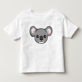 かわいく幸せな灰色のコアラの顔のスケッチの幼児のワイシャツ トドラーTシャツ