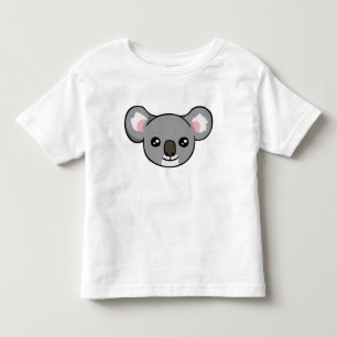 かわいく幸せな灰色のコアラの顔のスケッチの幼児のワイシャツ トドラーTシャツ