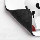 かわいく幸せな牛マンガのキャラクタ マウスパッド (コーナー)