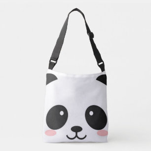 かわいく幸せな顔のパンダ クロスボディバッグ