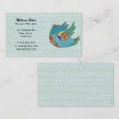 かわいく幸せな鳥 名刺 (正面/裏面)