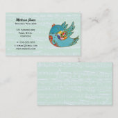 かわいく幸せな鳥 名刺 (正面/裏面)