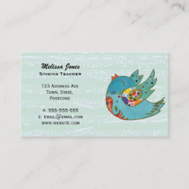 かわいく幸せな鳥 名刺