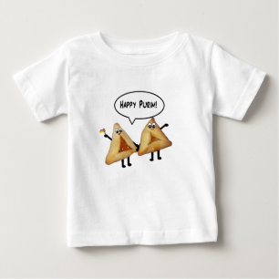 かわいく幸せなPurim Hamantaschen ベビーTシャツ