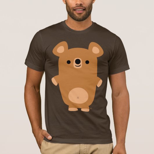 かわいく強い漫画くまのTシャツ Tシャツ (正面)