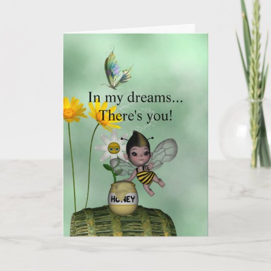 かわいく愛らしいベビーののまわりにの蜂蜜 カード (正面)