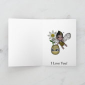 かわいく愛らしいベビーののまわりにの蜂蜜 カード (内部)