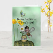 かわいく愛らしいベビーののまわりにの蜂蜜 カード (黄色い花)