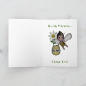 かわいく愛らしいベビーののまわりにの蜂蜜 シーズンカード (内部)