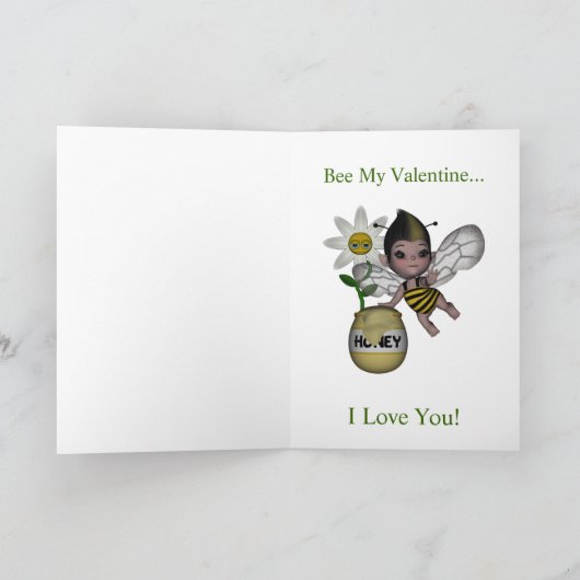 かわいく愛らしいベビーののまわりにの蜂蜜 シーズンカード (内部)