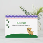 かわいく愛らしい小犬のサンキューカード サンキューカード (スタンド正面)