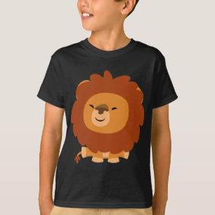 かわいく愛らしい漫画のライオンの子供のTシャツ Tシャツ
