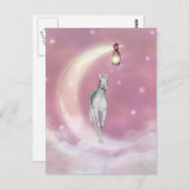 かわいく愛らしく神秘的なユニコーン ポストカード (正面/裏面)