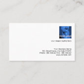 かわいく抽象的で創造的な青によっては不動産が家へ帰ります 名刺 (裏面)