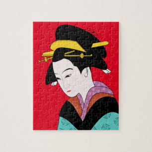 かわいく日本のな芸者 ジグソーパズル