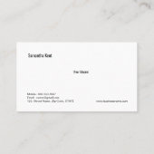 かわいく曖昧なテディー・ベアのベビーシッターの名刺 名刺 (裏面)