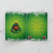 かわいく柔らかいクリスマスの照明カード シーズンカード (内部)