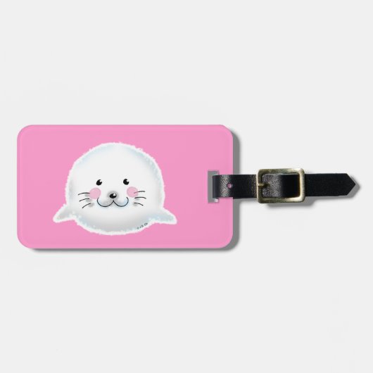 かわいく柔らかい子どものアシカ ラゲッジタグ (正面横)