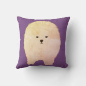 かわいく柔らかい犬のピンク犬の投球のクッション クッション (裏面)