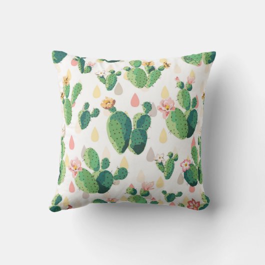 かわいく水気が多く美しいサボテンの枕 クッション (裏面)